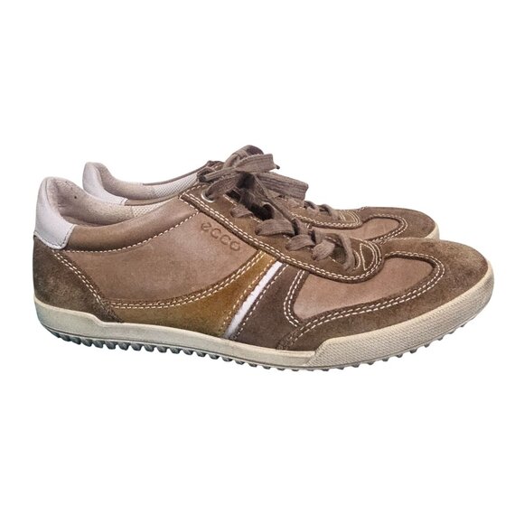 Ecco Mens Casual Lace-Up Sneakers Sz 6-6.5 US/ 40 EU Brown...